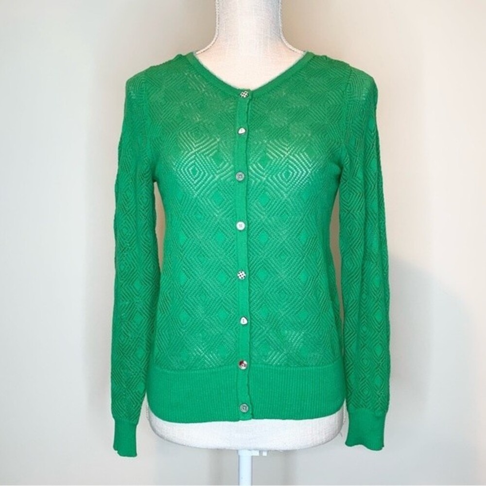 Matilda Jane Open Knit Artsy Cottagecore Button Up Cardigan Small